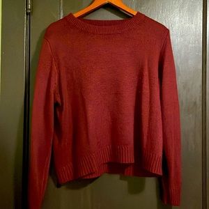 Divided H&M red knitted crew neck sweater